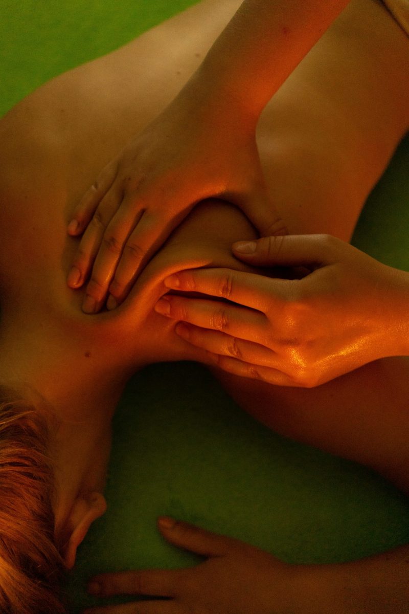 Calming massage therapy session focusing on wellness and relaxation.